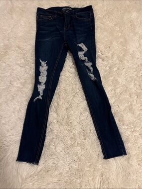 wild fable Dark Blue Ripped Skinny Jeans